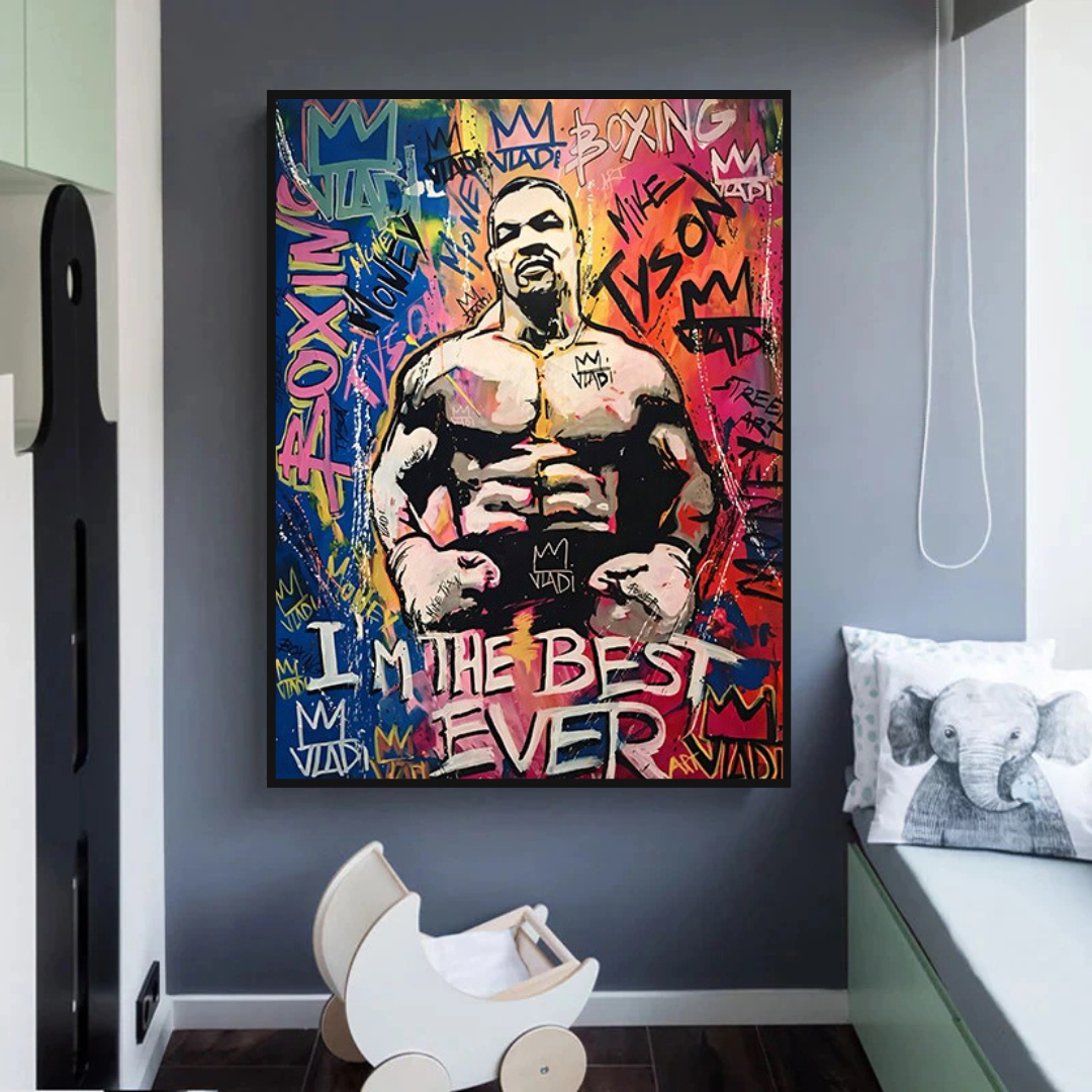 Tyson Fury Champion Boxe Art mural sur toile