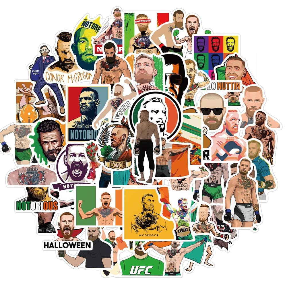 UFC Conor McGregor Stickers Pack | Famous Bundle Stickers | Waterproof Bundle Stickers