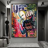 Art mural sur toile de boxeur de combat UFC 