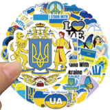 Blue Yellow Ukraine Peace Stickers Pack | Famous Bundle Stickers | Waterproof Bundle Stickers