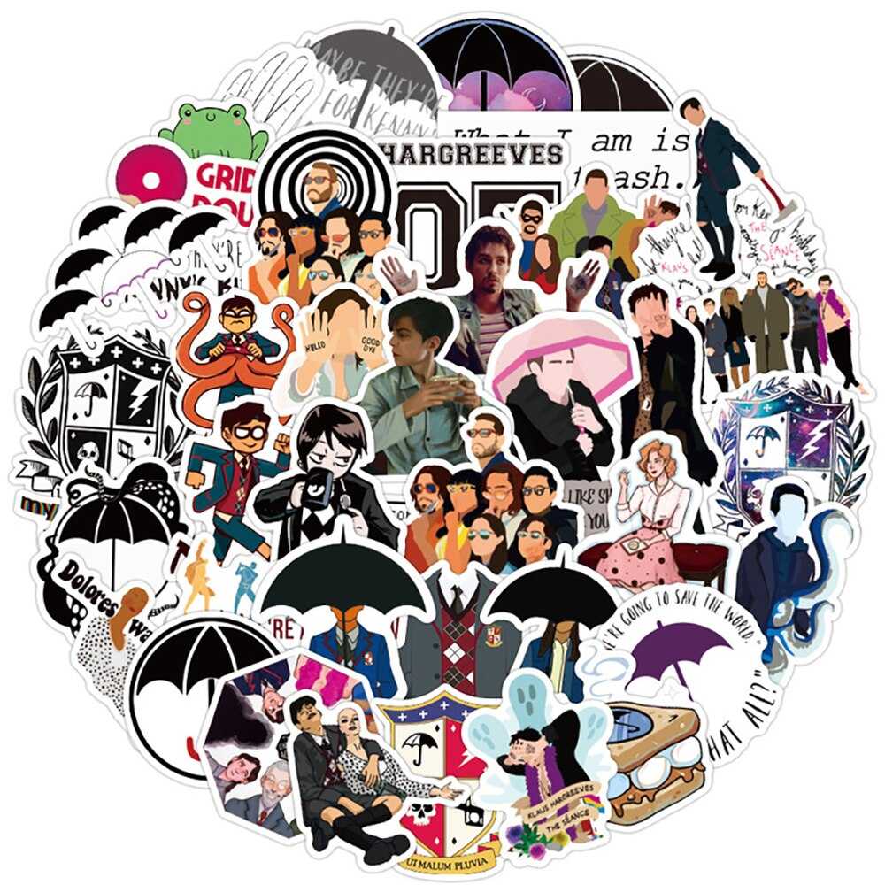 TV Show Umbrella Academy Stickers Pack | Famous Bundle Stickers | Waterproof Bundle Stickers