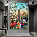 Uncle Scrooge McDuck Canvas Wall Art for Your Attitude