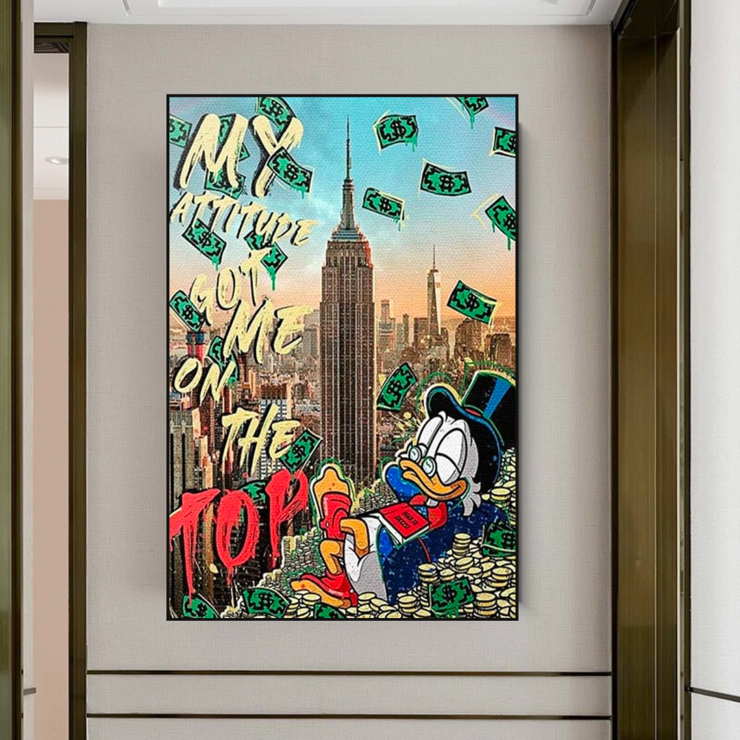 Uncle Scrooge McDuck Canvas Wall Art for Your Attitude