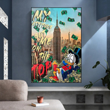 Oncle Scrooge McDuck Toile murale pour votre attitude