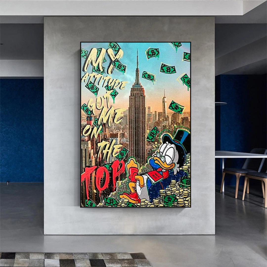 Uncle Scrooge McDuck Canvas Wall Art for Your Attitude