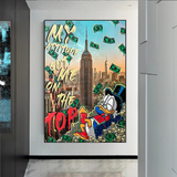 Uncle Scrooge McDuck Canvas Wall Art for Your Attitude