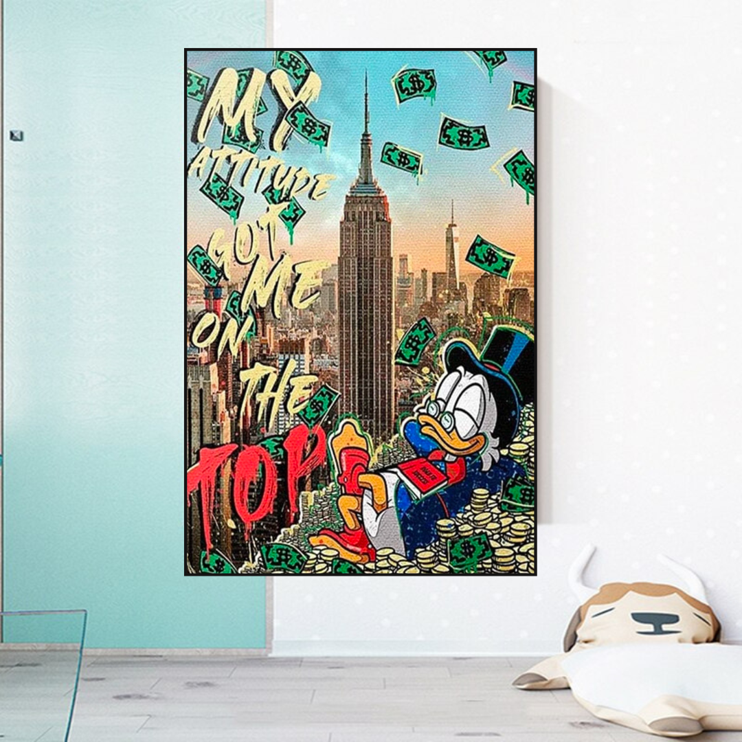 Uncle Scrooge McDuck Canvas Wall Art for Your Attitude