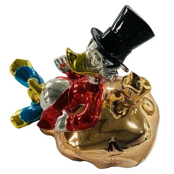 Ornement de statue de millionnaire Oncle Scrooge McDuck 