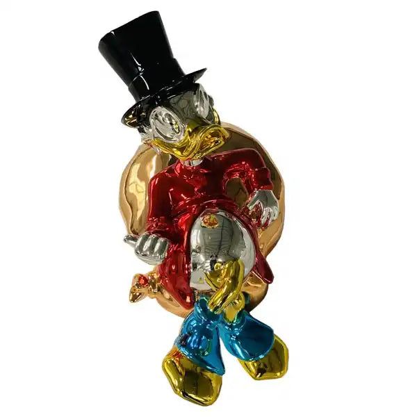 Ornement de statue de millionnaire Oncle Scrooge McDuck 