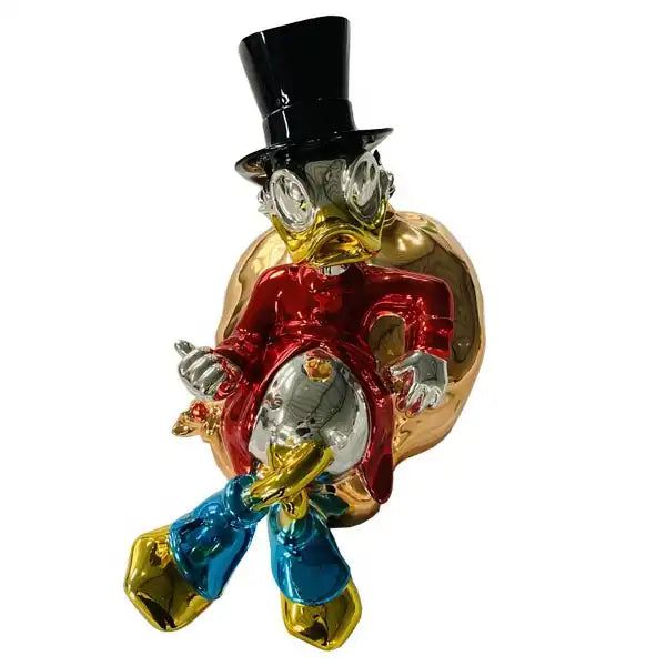 Ornement de statue de millionnaire Oncle Scrooge McDuck 