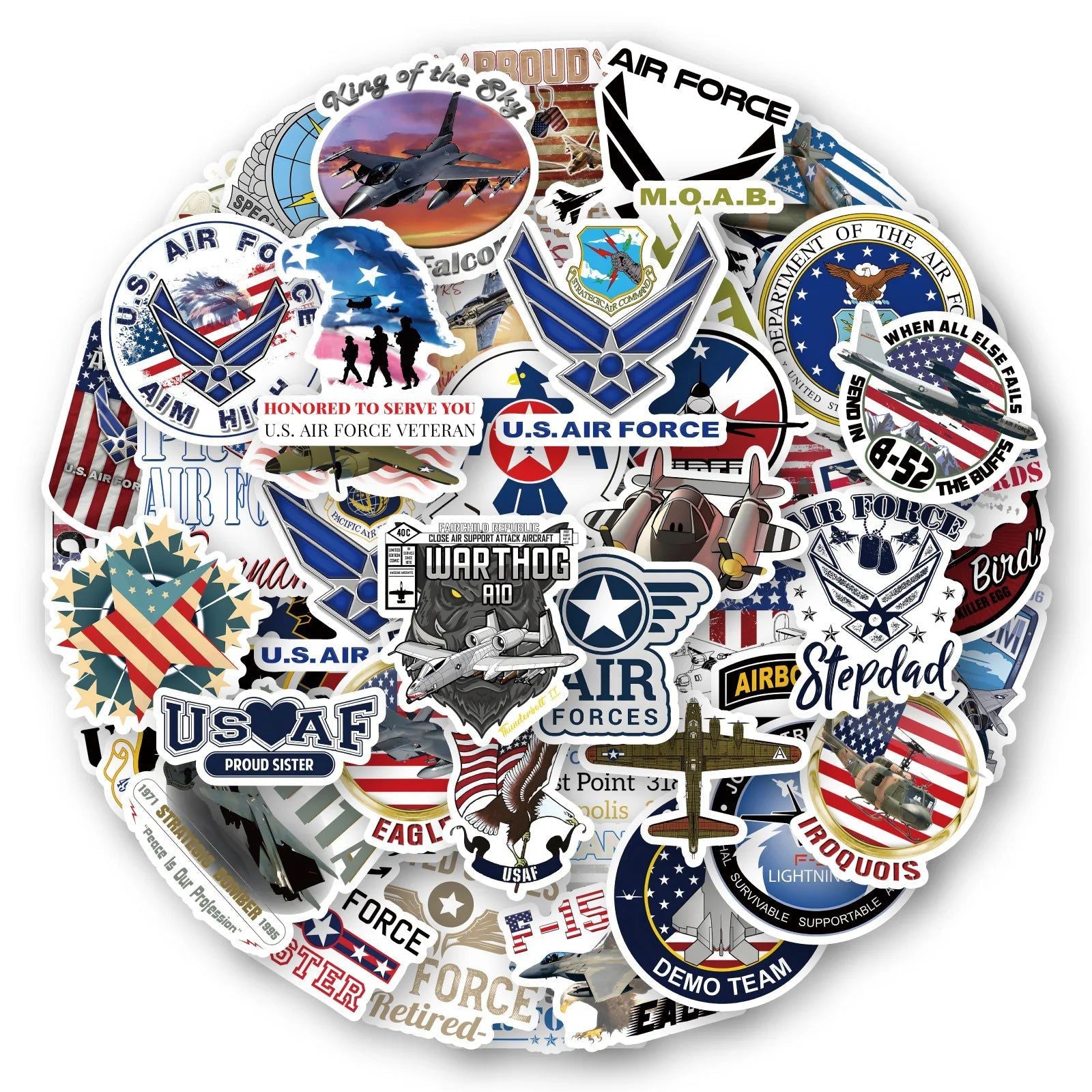 US Air Force Stickers Pack - high-quality patriotic decals