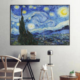 Van Gogh's Works Stars Night Sky Canvas Wall Art