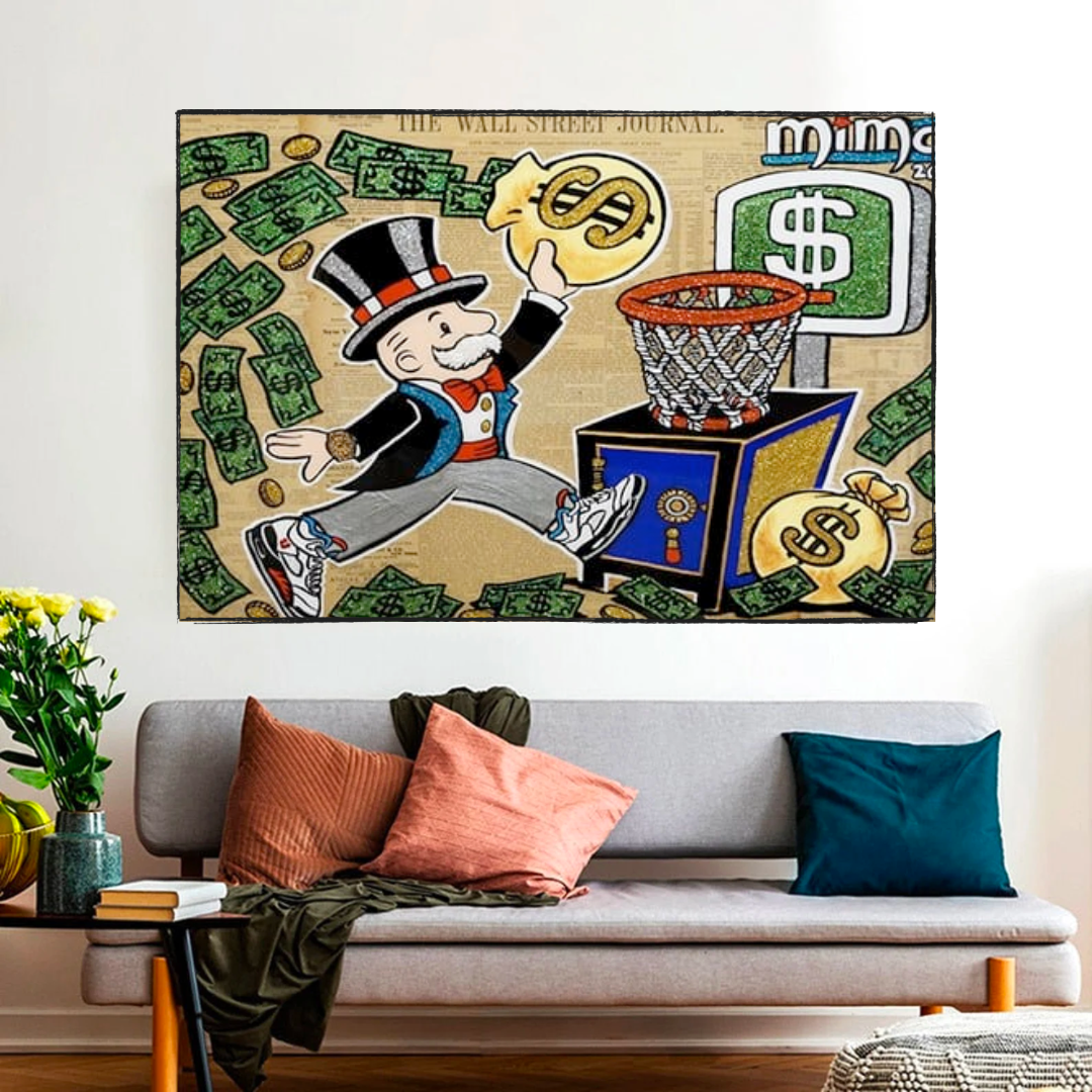 Vintage Alec Monopoly et Richie Impression sur toile