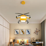 War Helicopter LED Chandelier for Kids Bedroom