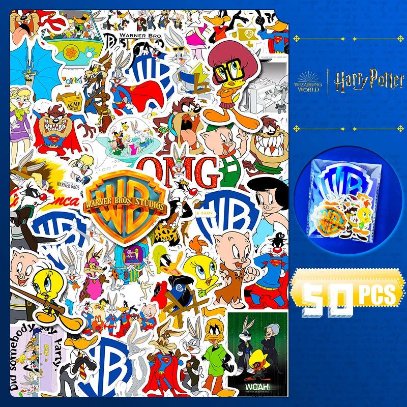 Warner Bros Cartoon Character Stickers - Fun Pack for Any Age