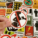 Warning Stickers Stickers Pack | Famous Bundle Stickers | Waterproof Bundle Stickers