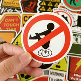 Warning Stickers Stickers Pack | Famous Bundle Stickers | Waterproof Bundle Stickers