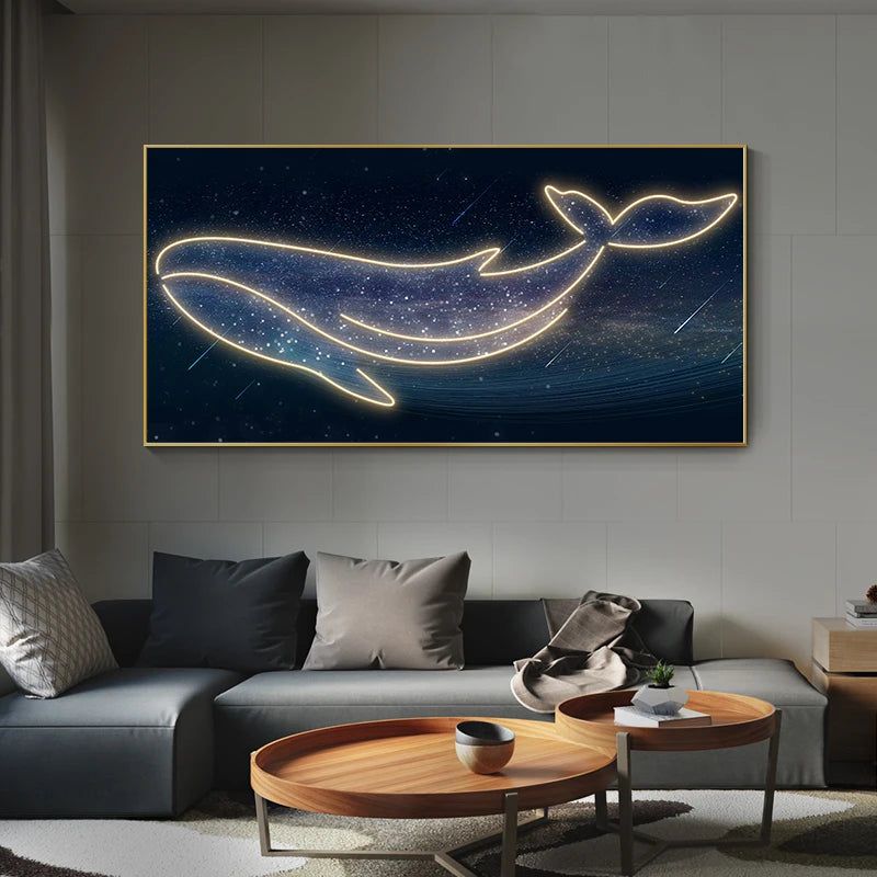 Whale LED Wall Lamp - Creative Art Decor