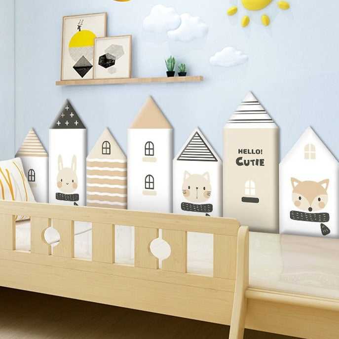 3D Houses Self Adhesive Anti-collision Soft Wall Stickers For Kids Room