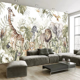 Whimsical Jungle Animal Friends Wallpaper