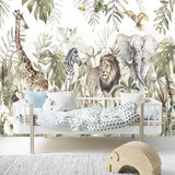 Whimsical Jungle Animal Friends Wallpaper