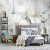 White Floral Wallpaper Murals - Stunning Design