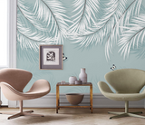 White Leaves Wallpaper Murals: Nature-inspired Wall Decor