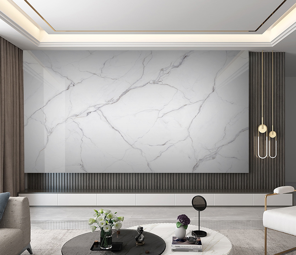 White Liner Stone - Marble Wallpaper Murals