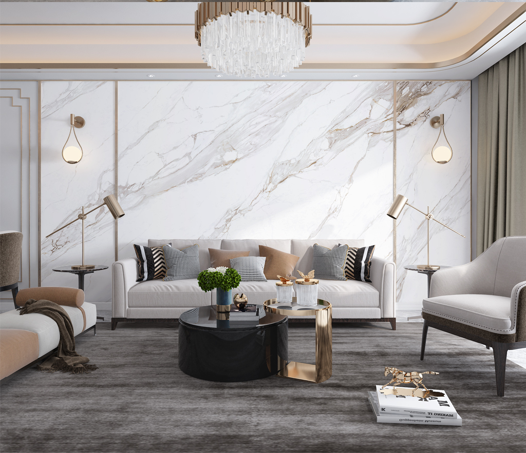 White Stone Design: Marble Wallpaper Murals