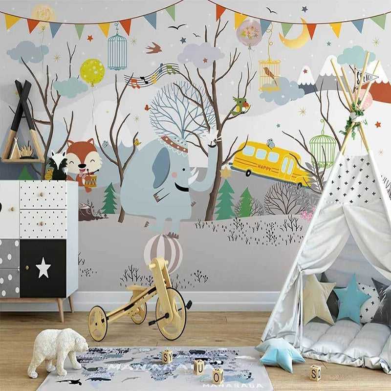 Winter Wonderland Wallpaper: Animal Party Atmosphere