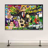 Wolf of Wall Street Canvas Art - Bitcoin Millionaire