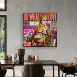 Woman Holding Lamb Canvas Wall Art - Do what you Love Art