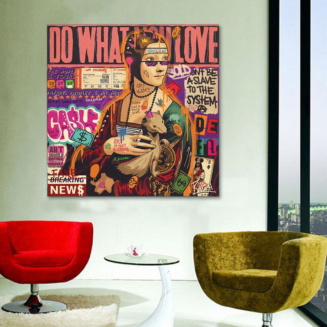 Woman Holding Lamb Canvas Wall Art - Do what you Love Art