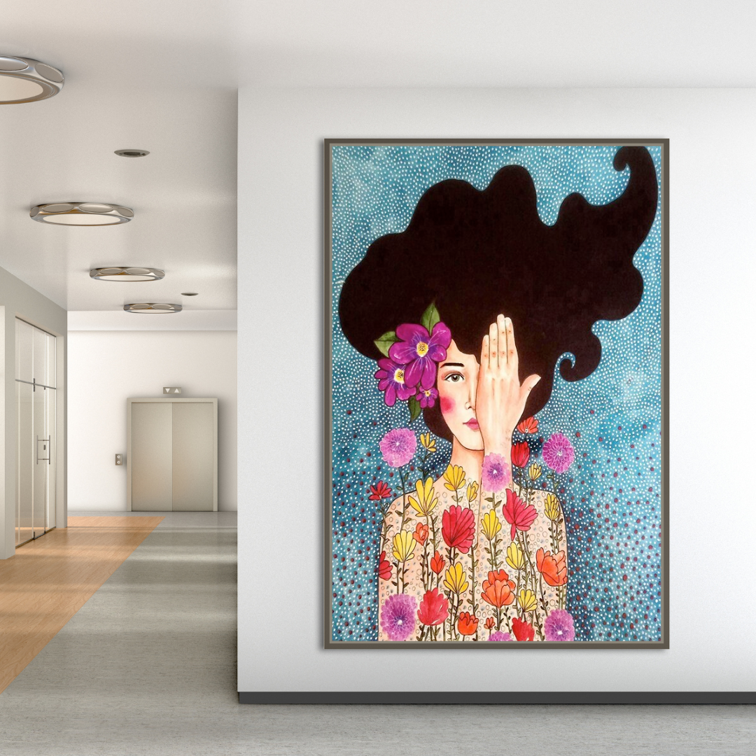 Women Empowerment - Flower Women Poster: Discover Artful Beauty