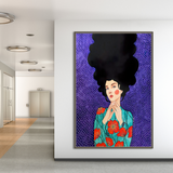 Women Empowerment - Girl Hair Flower Canvas Wall Art