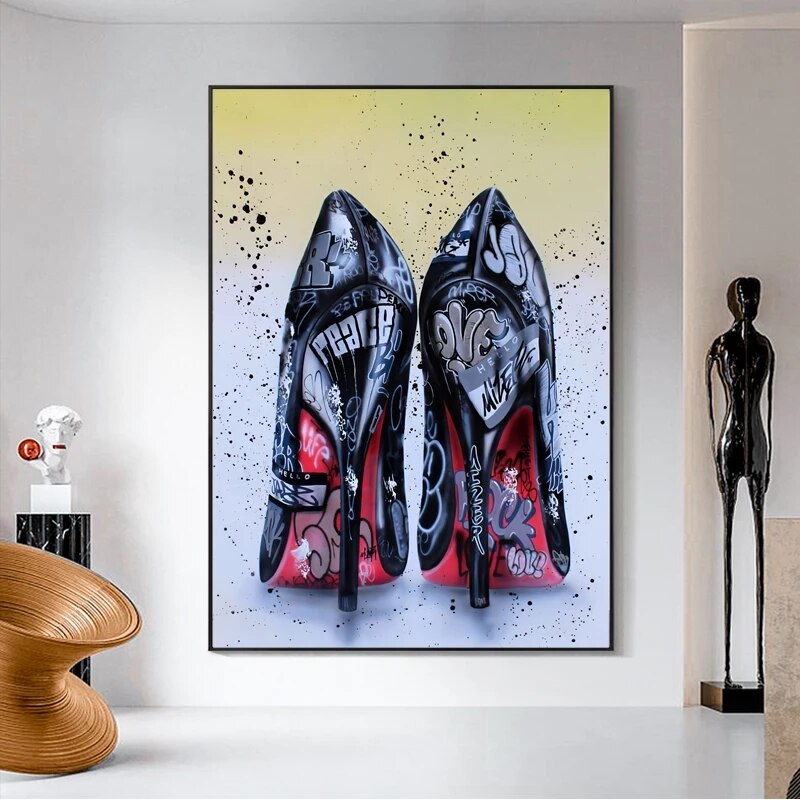 Chaussures à talons hauts pour femmes Art du graffiti - Talons hauts Poster