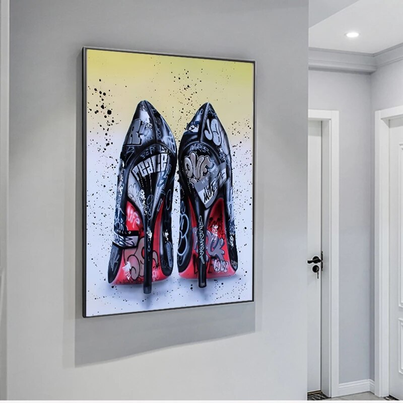 Women High Heels Shoes Graffiti Art – High Heels Poster