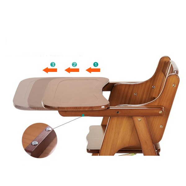 Chaise de salle à manger en bois pour bébé - Chaise d'alimentation pour bébé