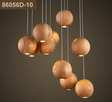 Wooden Globe Pendant Light: Stylish Illumination