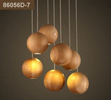 Wooden Globe Pendant Light: Stylish Illumination