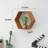 Étagère murale hexagonale en bois : pour un rangement élégant