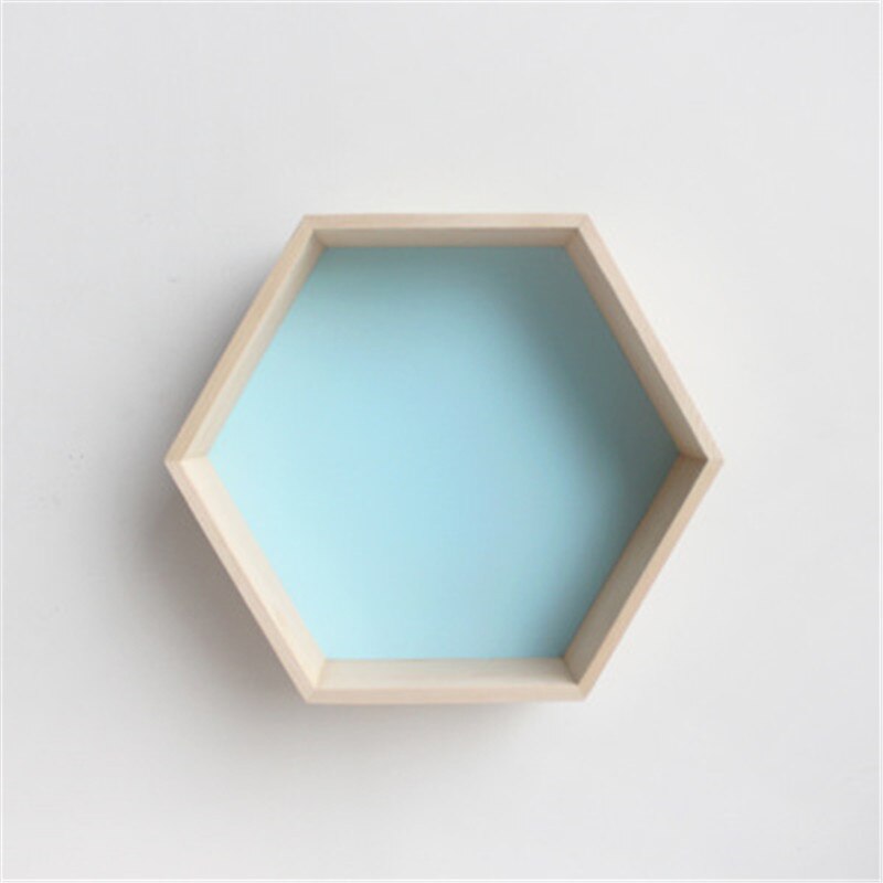 Wooden Wall Shelves Stylish Hexagon Designs for Baby Room