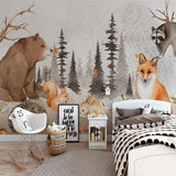 Papier peint Woodland Forest Nursery - Forest Mural