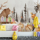 Papier peint Woodland Forest Nursery - Forest Mural