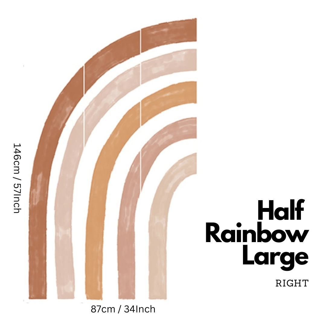 Бохо Радужная Наклейка на Стену | Большая Бохо Радужная Наклейка на Стену