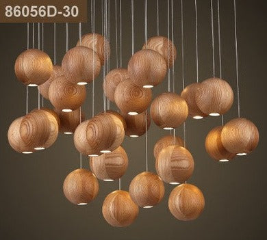 Suspension globe en bois : éclairage élégant