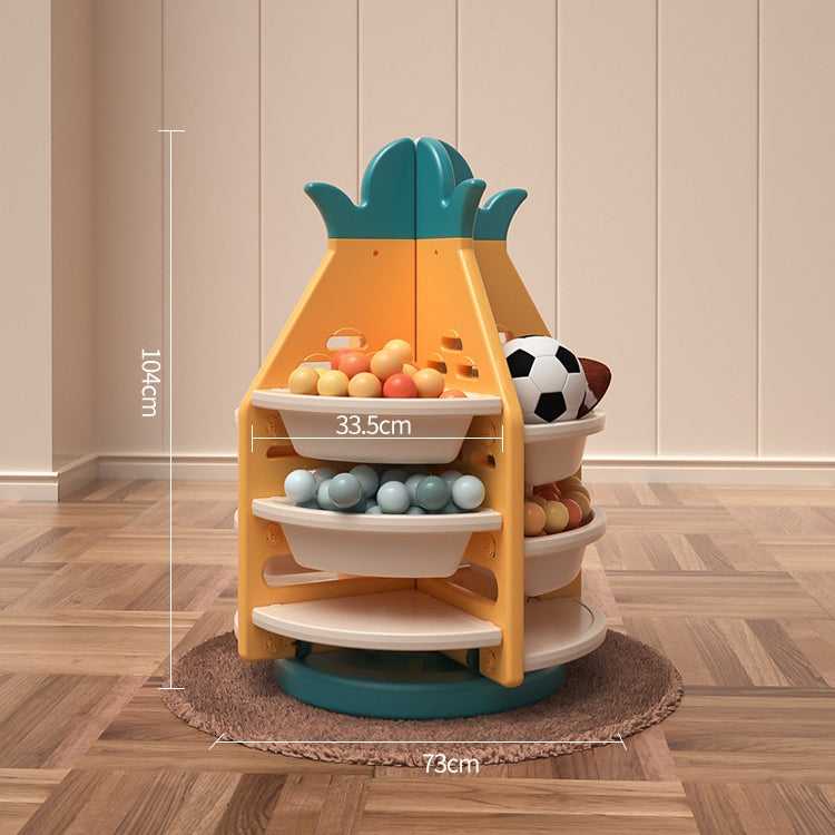 Kids Toy Storage Cabinet 360° Revolving | Pineapple Shelf