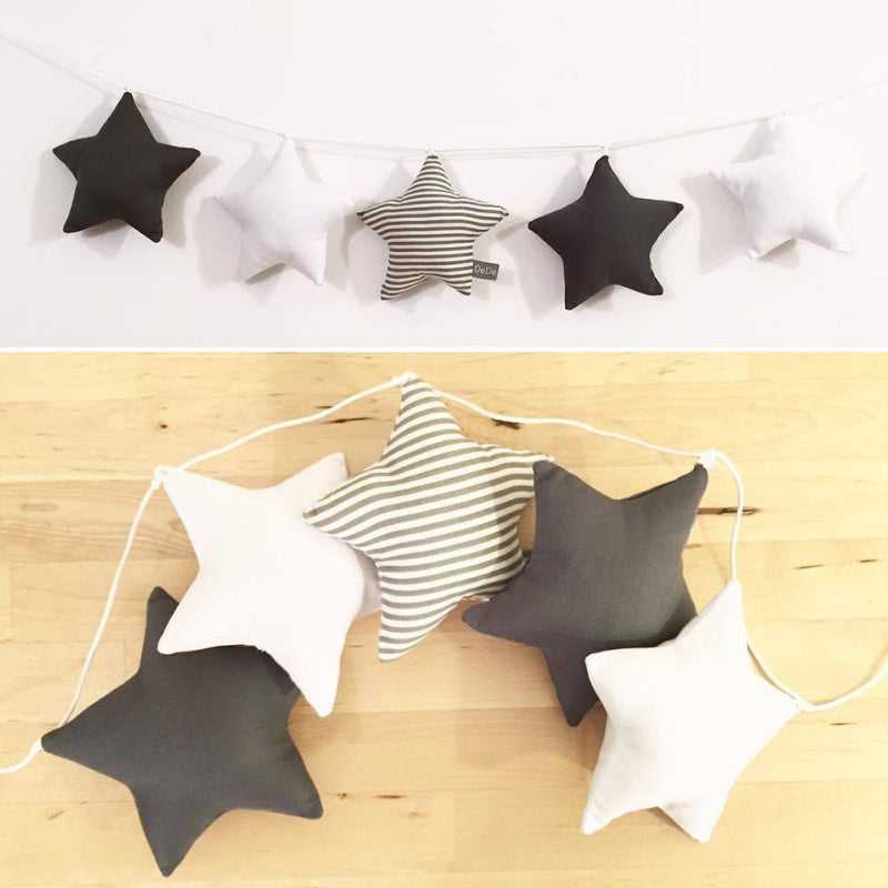 Stars Garland Soft Padded Room Wall Decoration | Nursery Star String Kids Room