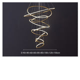 Rings Staircase Chandelier: Unparalleled Elegance