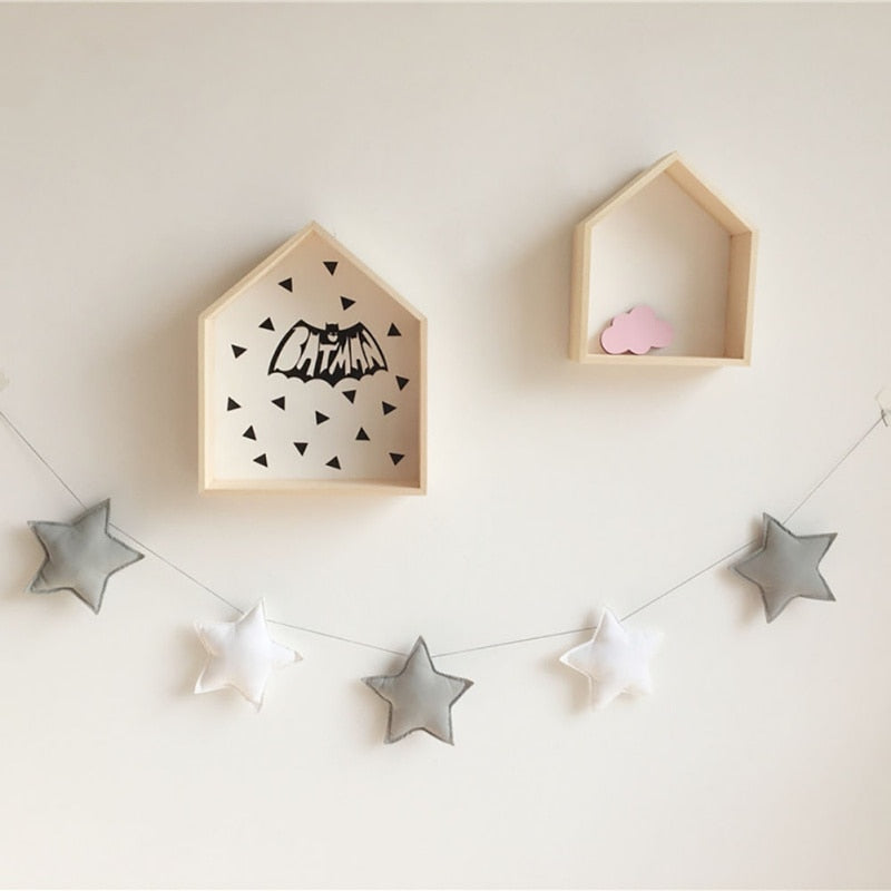 Stars Garland Soft Padded Room Wall Decoration | Nursery Star String Kids Room